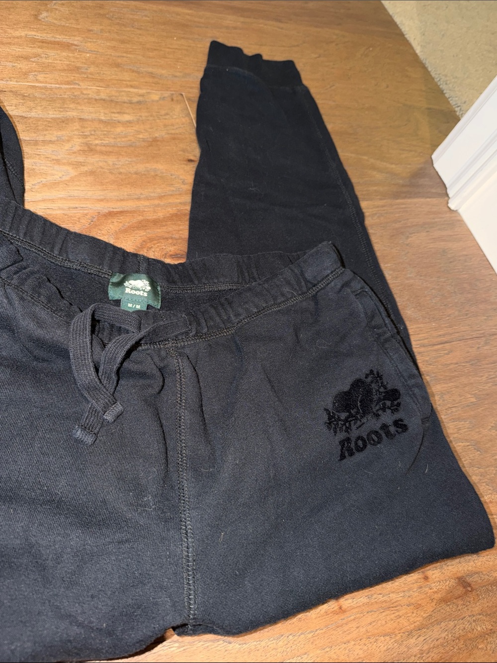 Roots Black womens Sweatpants with Logo